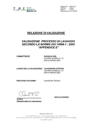 Norma ISO 14698-1:2003, Appendice E - Validazione dei Processi di Lavaggio